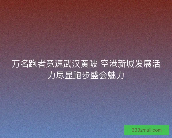 万名跑者竞速武汉黄陂 空港新城发展活力尽显跑步盛会魅力